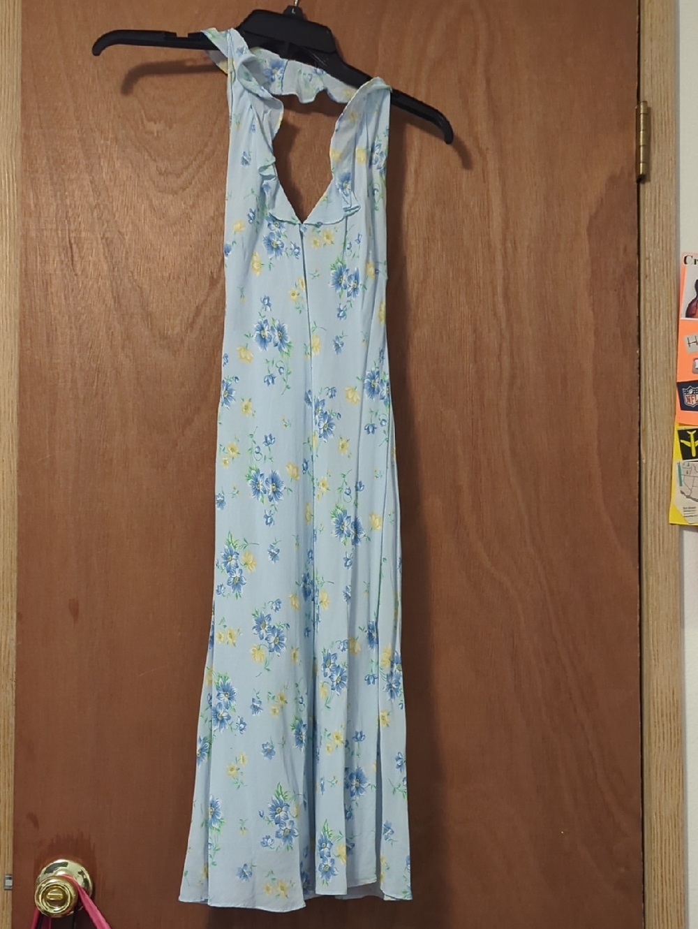 Ralph Lauren Light Blue Floral Halter Dress